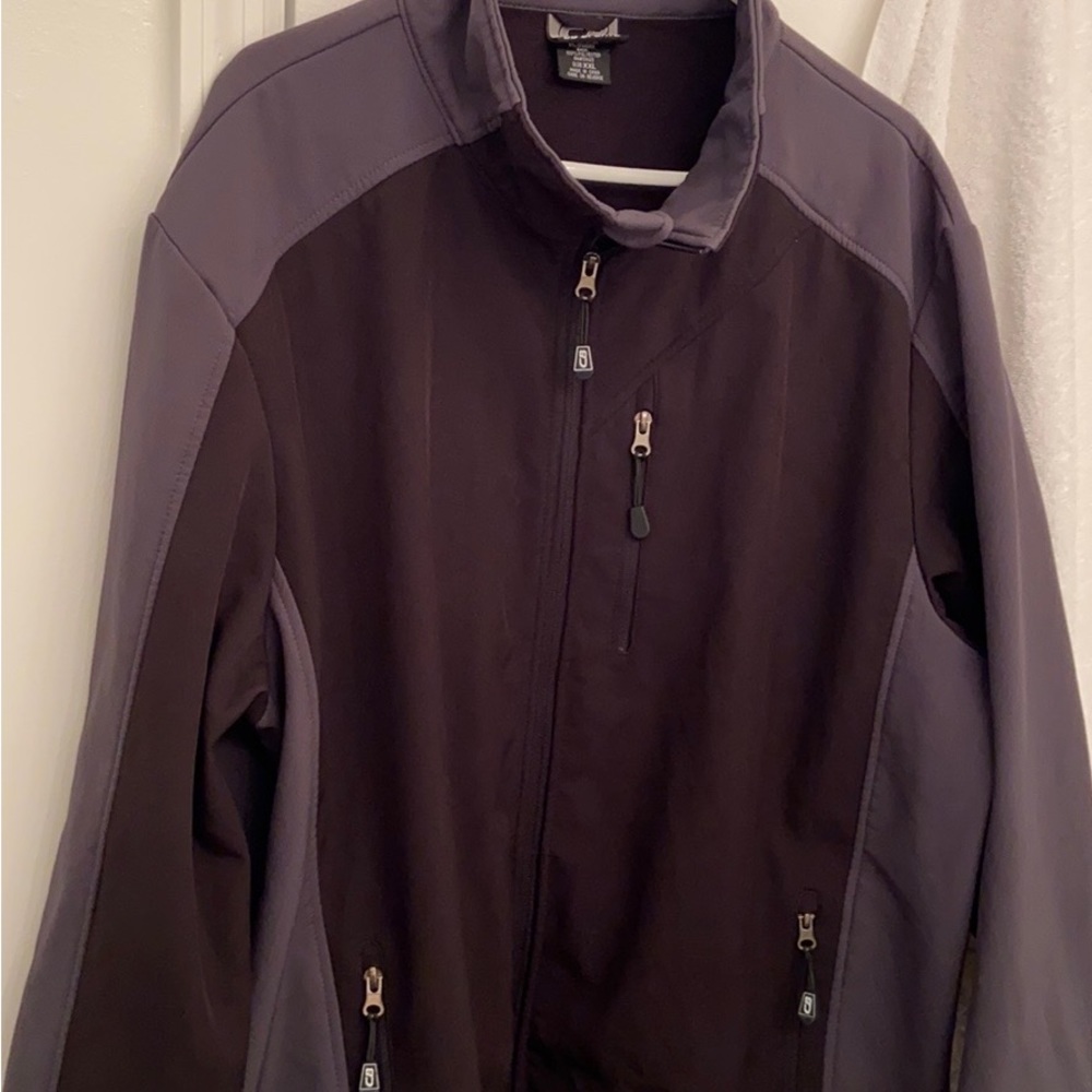 Outdoor Black & Grey Polyester Jacket